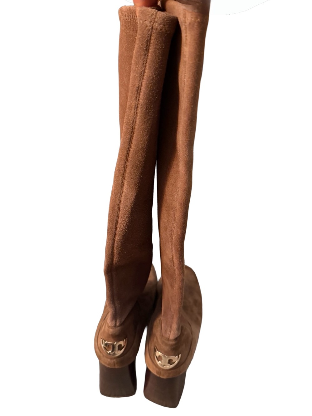 Tory Burch Brown Suede Over-the-Knee Boots